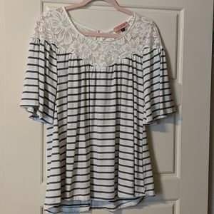 Dia & Co. flutter sleeve top